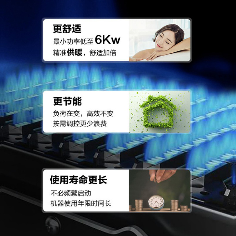 海尔(Haier)壁挂炉家用燃气壁挂炉30KW天然气采暖炉智能分段暖气片全屋热水两用WIFI智控HD3