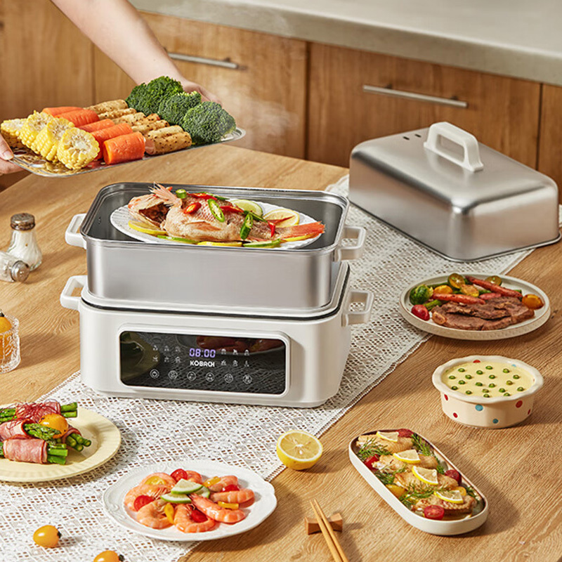 康巴赫电蒸锅12L上蒸下煮一锅多用KBH-DDZ1102高清大图