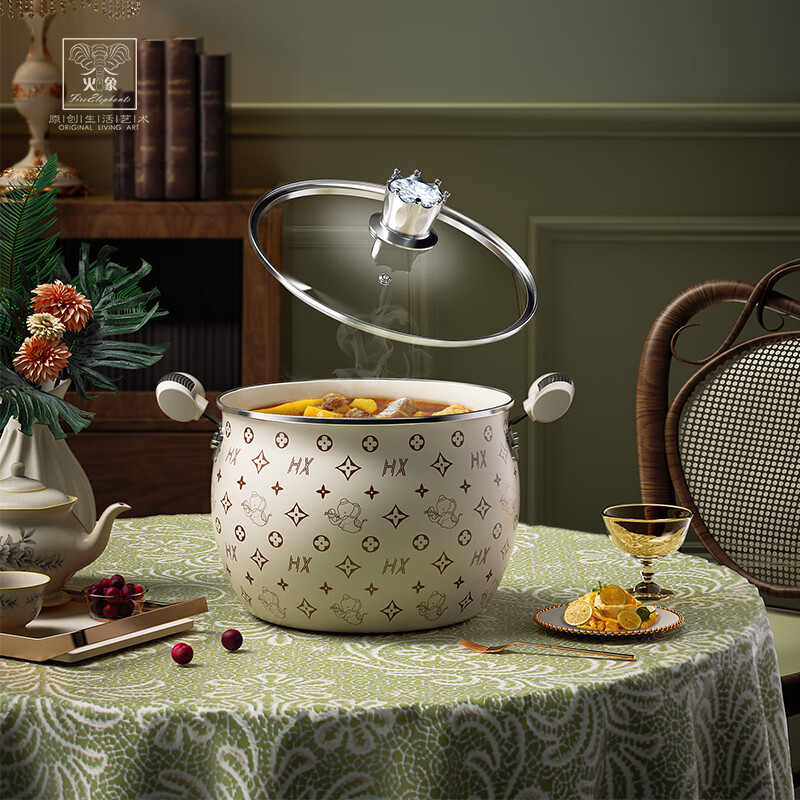 火象皇冠珐琅汤锅24cm/个高清大图