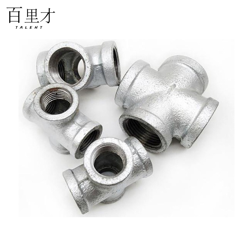 百里才 镀锌四通 DN25 个高清大图