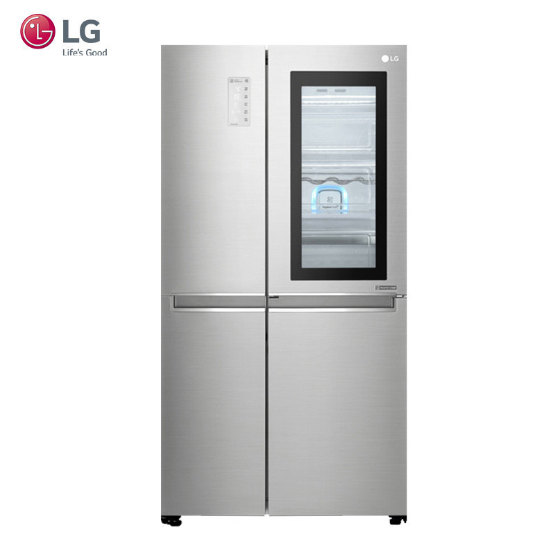 LG冰箱GR-Q2473PSA 643升大容量透视窗对开门中门风冷变频冰箱 速冻恒温 过滤系统 童锁保护