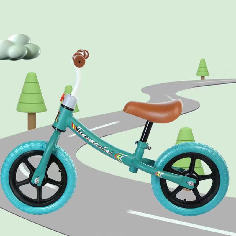 12寸碧玉绿儿童双轮滑行车124岁宝宝溜溜车无脚踏平衡车小孩助步车