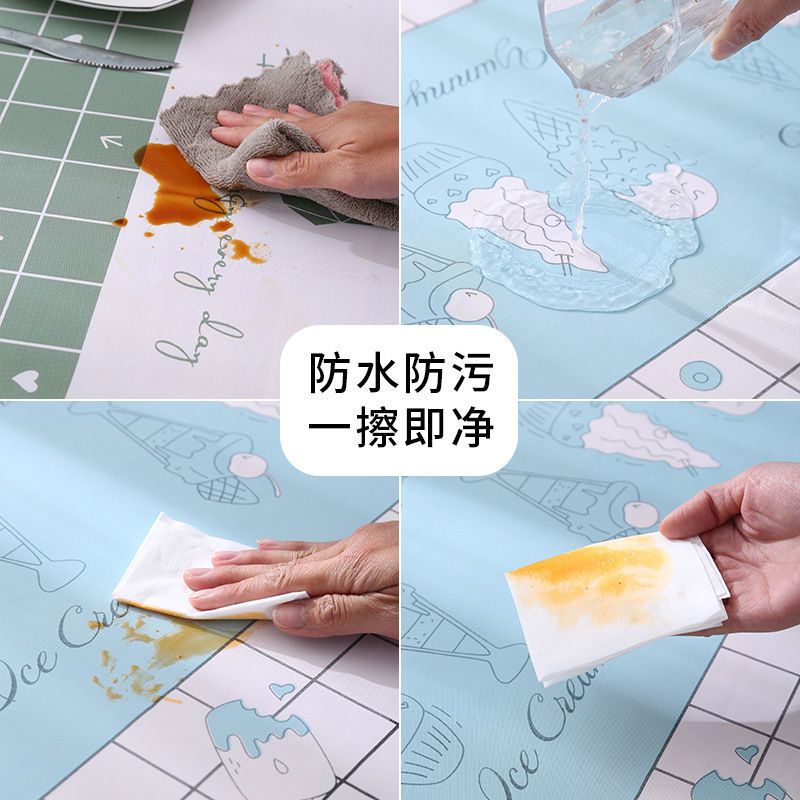 健康无味塑料桌布防水防油茶几台布餐桌布ins风免洗办公桌垫