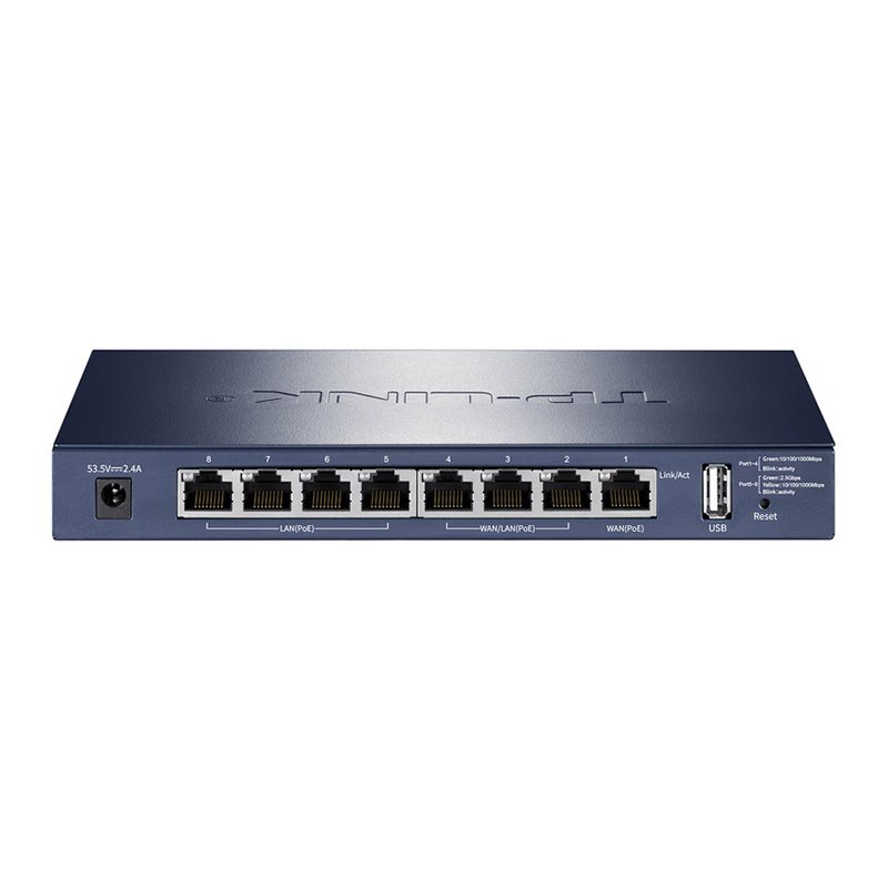 TP-LINK TL-R5408PE-AC 高速POE路由器4个2.5G网口8口供电123w大功率网口家用中大户型企业级商用管理无线AP控制poe+ac一体化全屋wifi覆盖主机