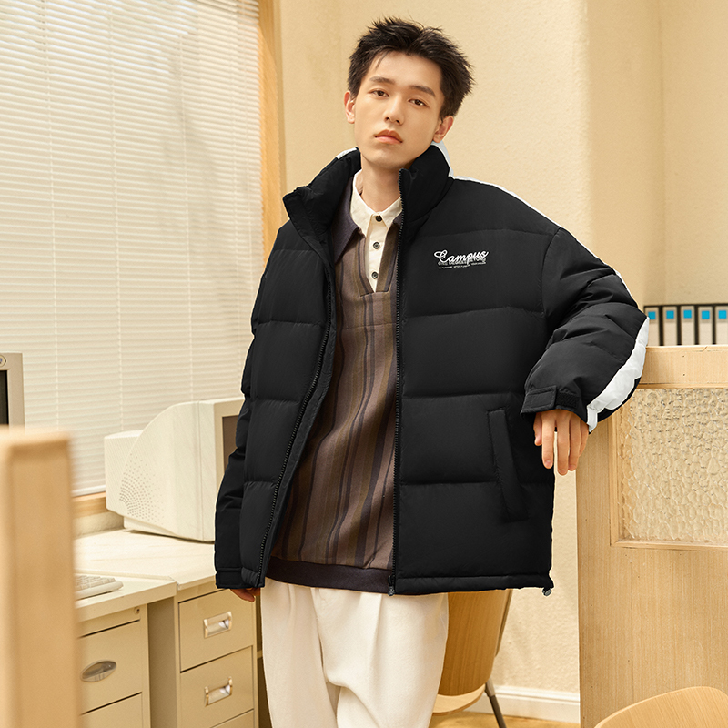 361羽绒服男冬季男士加厚保暖立领短羽绒服宽松休闲运动外套