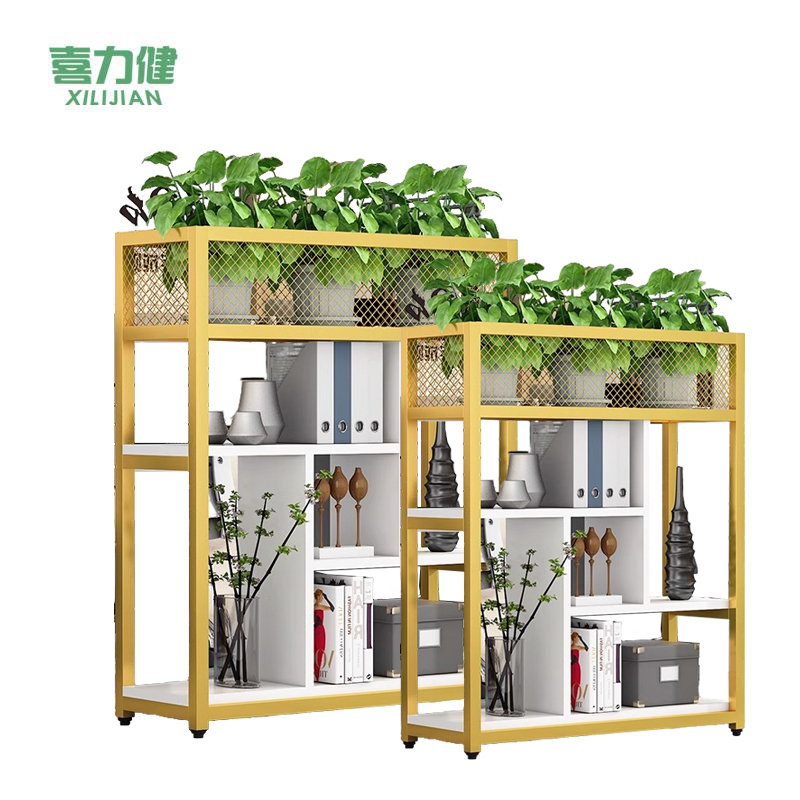 喜力健 铁艺花架 白色板金架-120CM 个高清大图