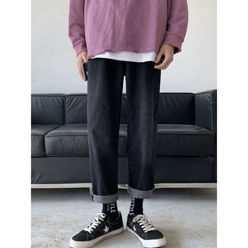 梵克公牛网红文艺青年牛仔裤超火cec裤子男季新款常规ins牛仔裤男潮牌