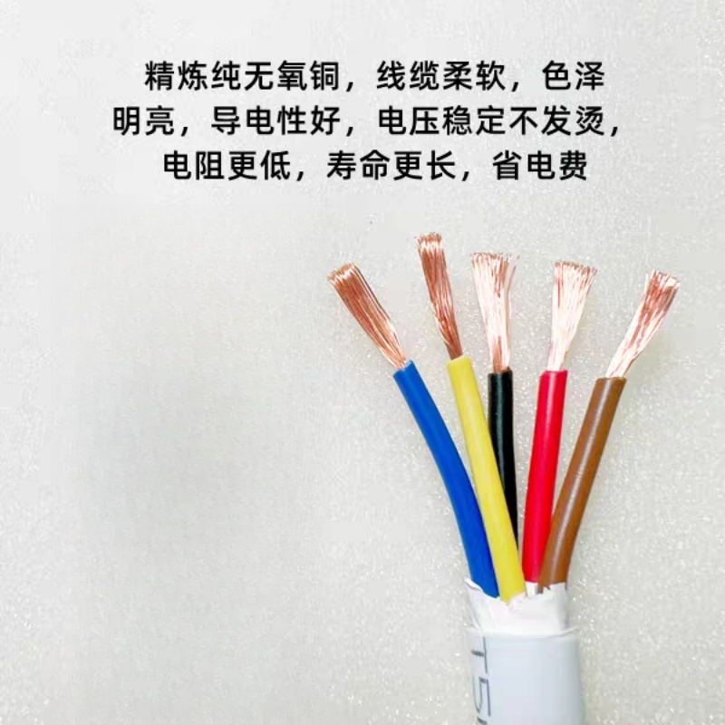 津达线缆五芯护套线 RVV5×1㎜² 300/500V 米高清大图