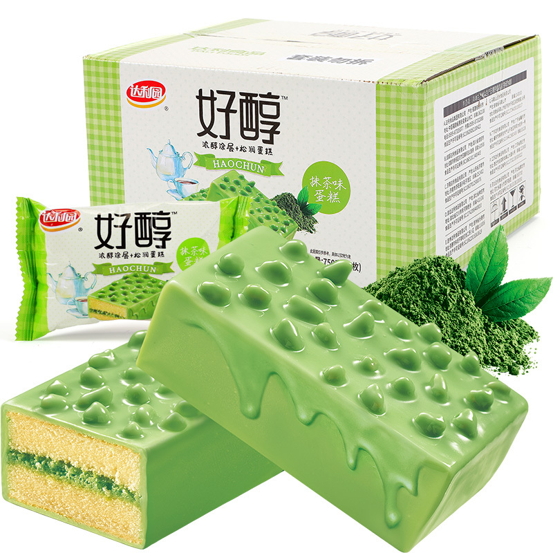 达利园好醇抹茶味巧克力蛋糕零食小面包整箱早餐速食代餐