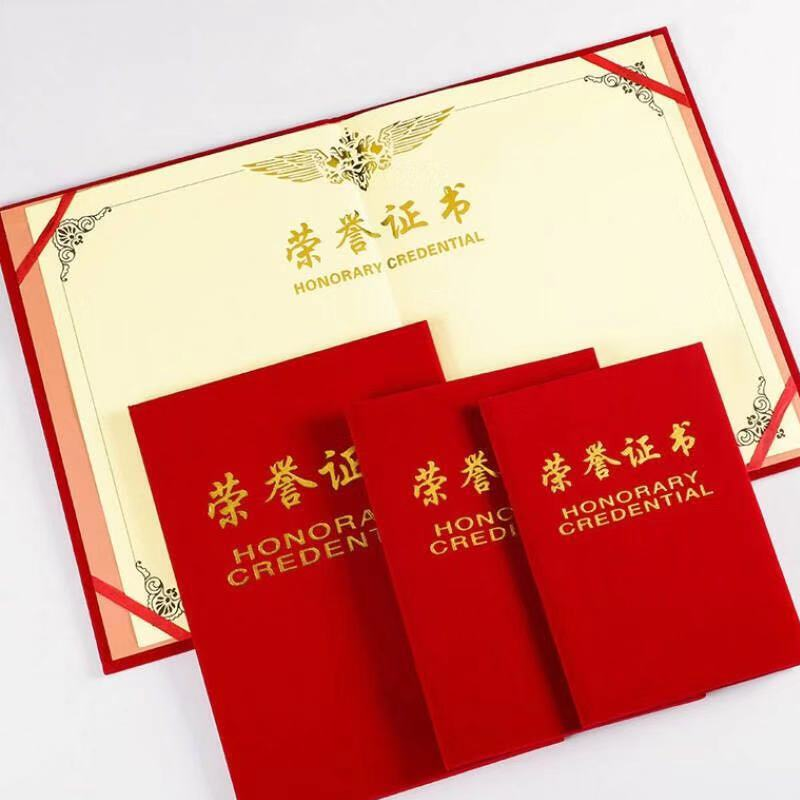 得力(deli) 聘书6K 8K12K绒面书烫金任命书 荣誉证书内芯 12K荣誉证书(210*148mm) 7578