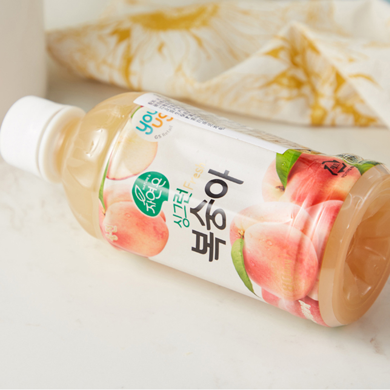 韩国友施 进口果汁饮料 三口味 340ml*6瓶装体验装(蜜桃味、柑橘味、葡萄味)