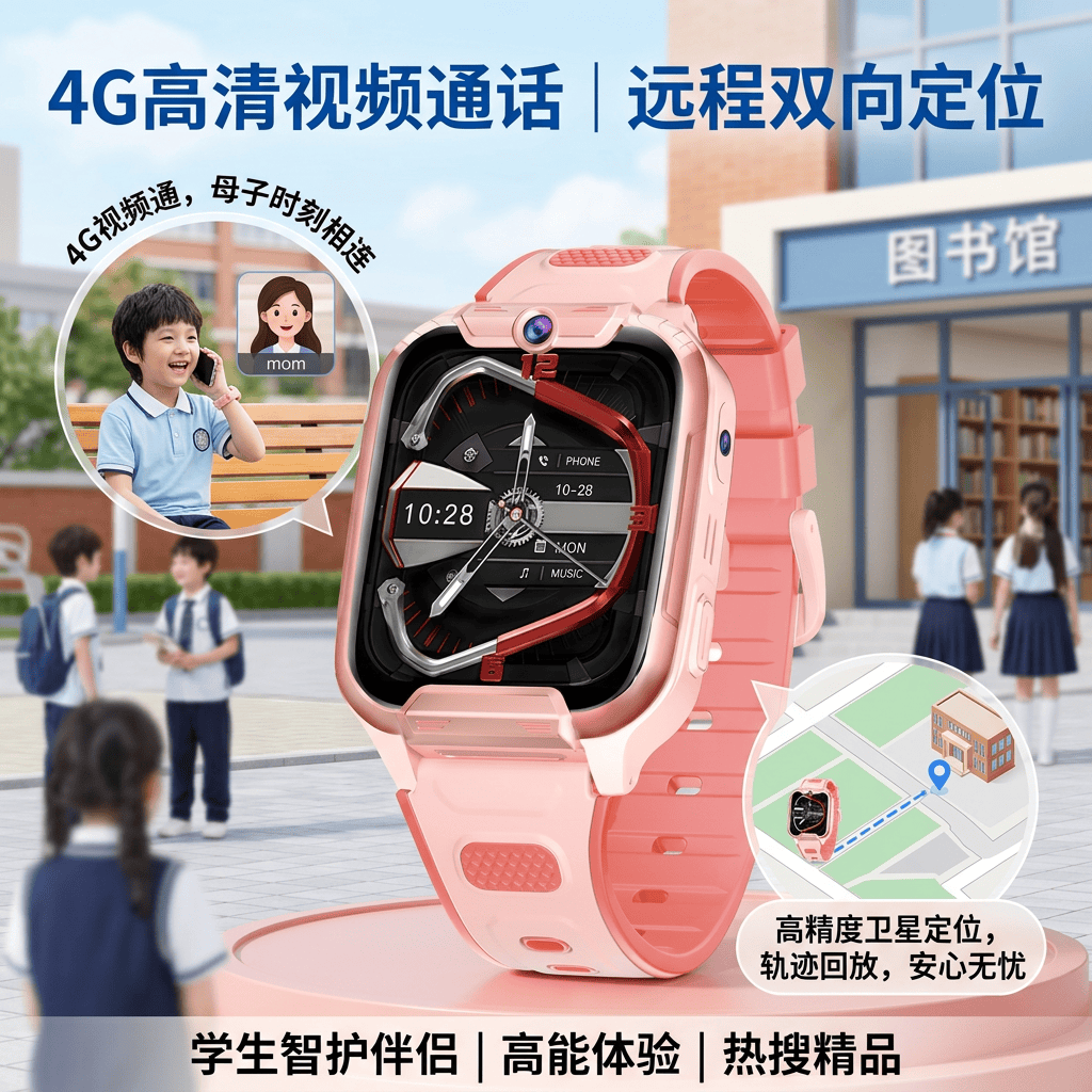 克维杰 全网通4G儿童通话手表 SLX001 SLX001蓝色高清大图