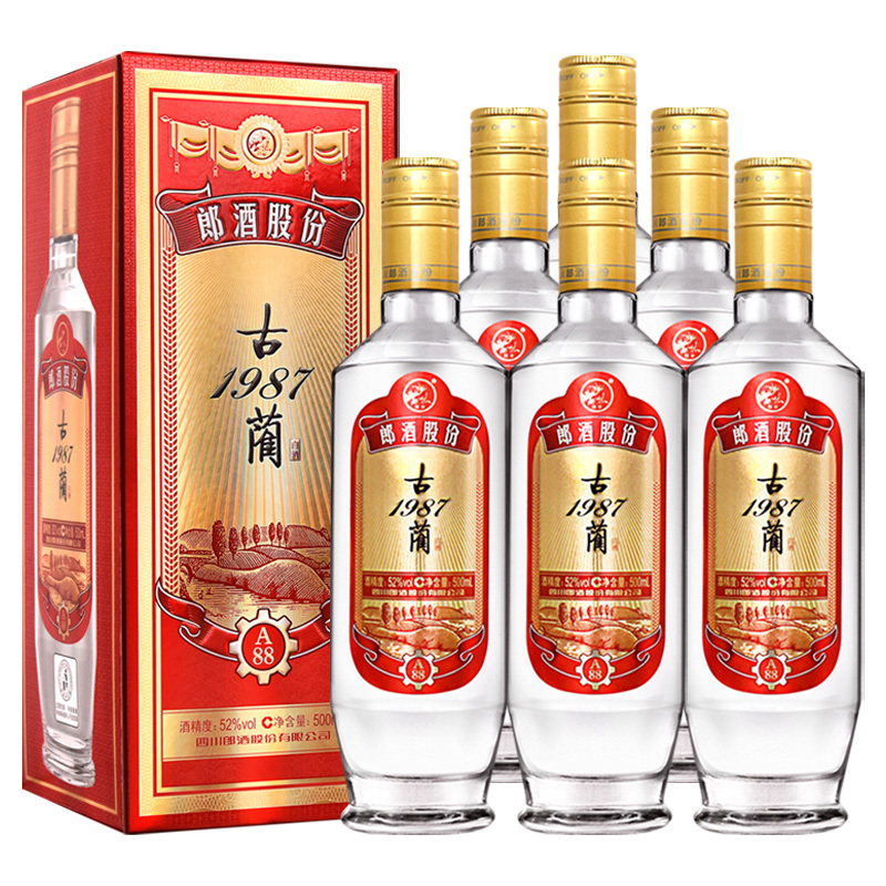 郎酒 古蔺1987(A88)52度 500ml*6瓶 整箱白酒 陈酿佳品