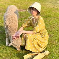[2.5折价73元]唐狮夏新款轻熟风女连衣裙韩版收腰显瘦法式茶歇甜美超乖裙子