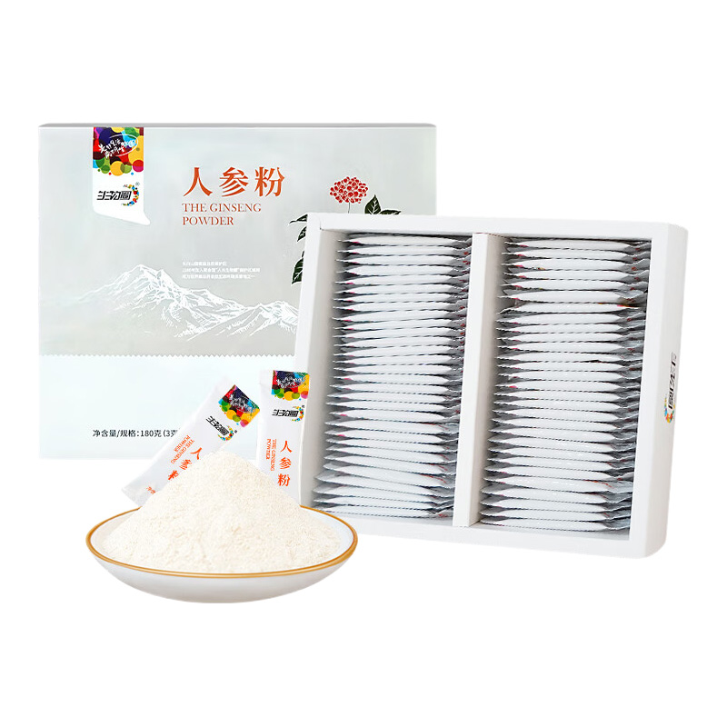 长白山人参人参粉易入口粉质细腻皂苷丰富参香浓郁盒装180g