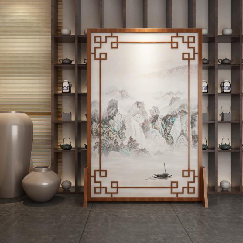 定制中式屏风客厅酒店山水镂空实木遮挡家用玄关隔断花鸟座屏 白蜡木130*180高清大图