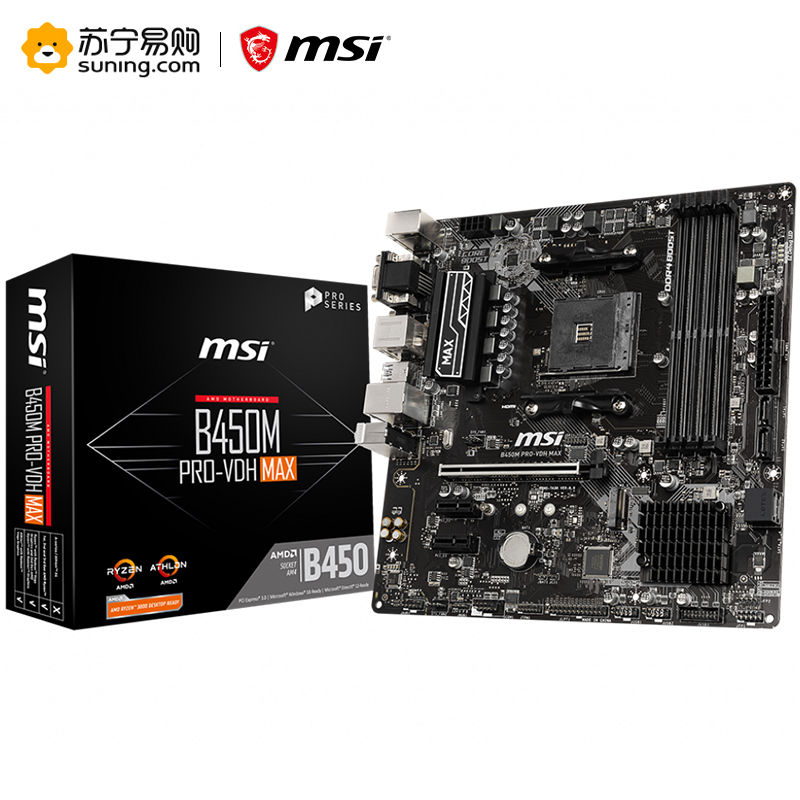 微星MSI B450M PRO-VDH MAX+R7 3700X板u套装