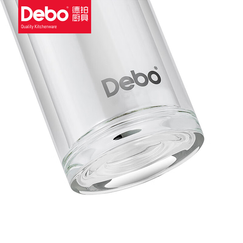 Debo德铂金斯利温显玻璃钛杯双层玻璃杯水杯高档泡茶杯 钛材质温显-蓝色320ml DEP-DS408高清大图