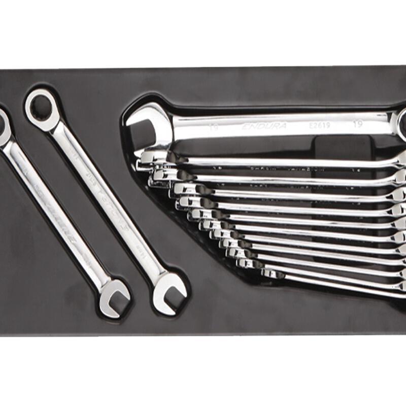 14件crv全抛光扳手工具托组套