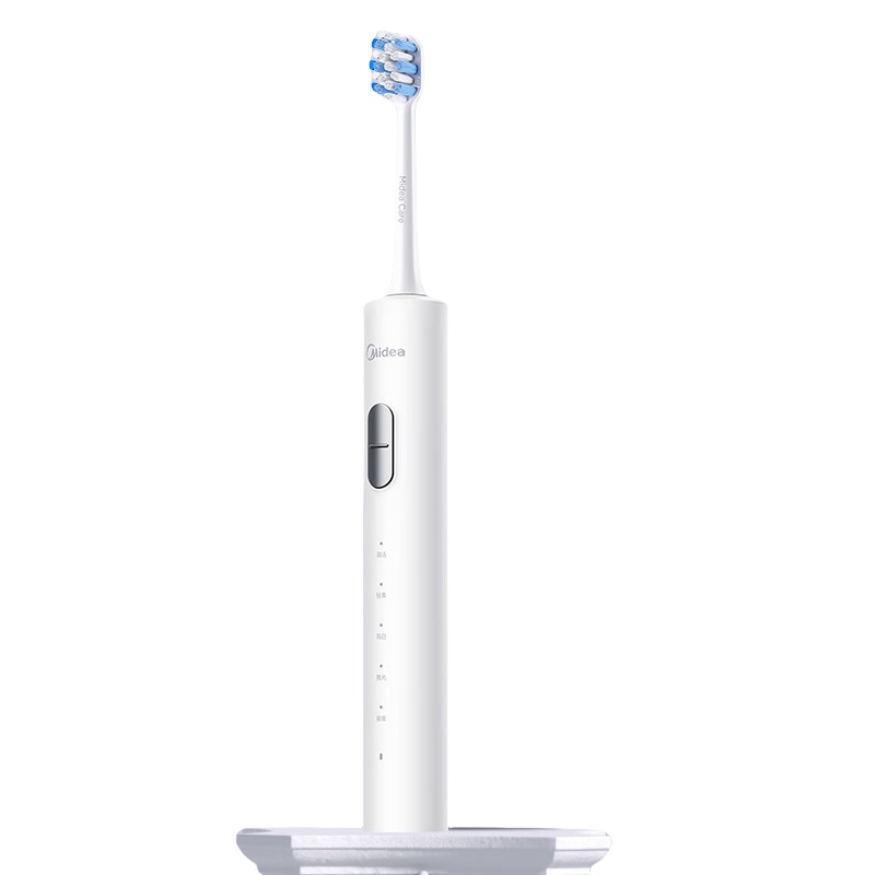 美的(Midea) S1PX 极地白 电动牙刷 家用成人情侣款充电声波全自动软毛柔和亮白刷头180天续航
