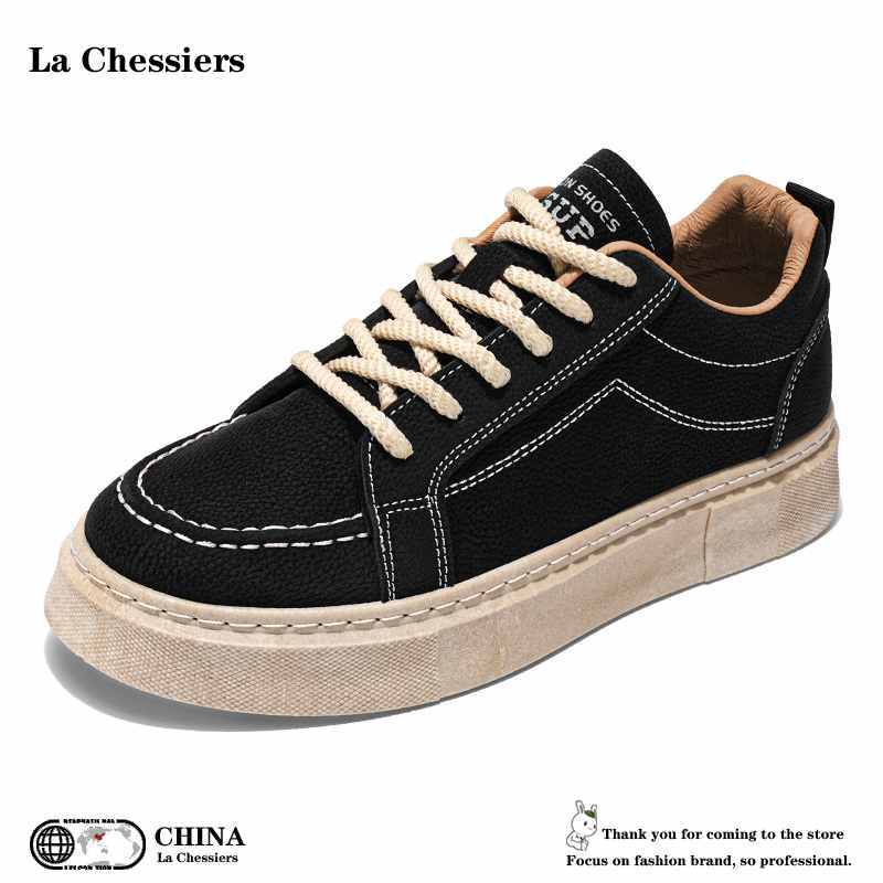La Chessiers男鞋春季2025新款潮牌百搭板鞋男士休闲运动防滑潮鞋