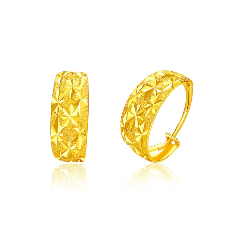 老庙黄金足金黄金满天星耳饰耳环