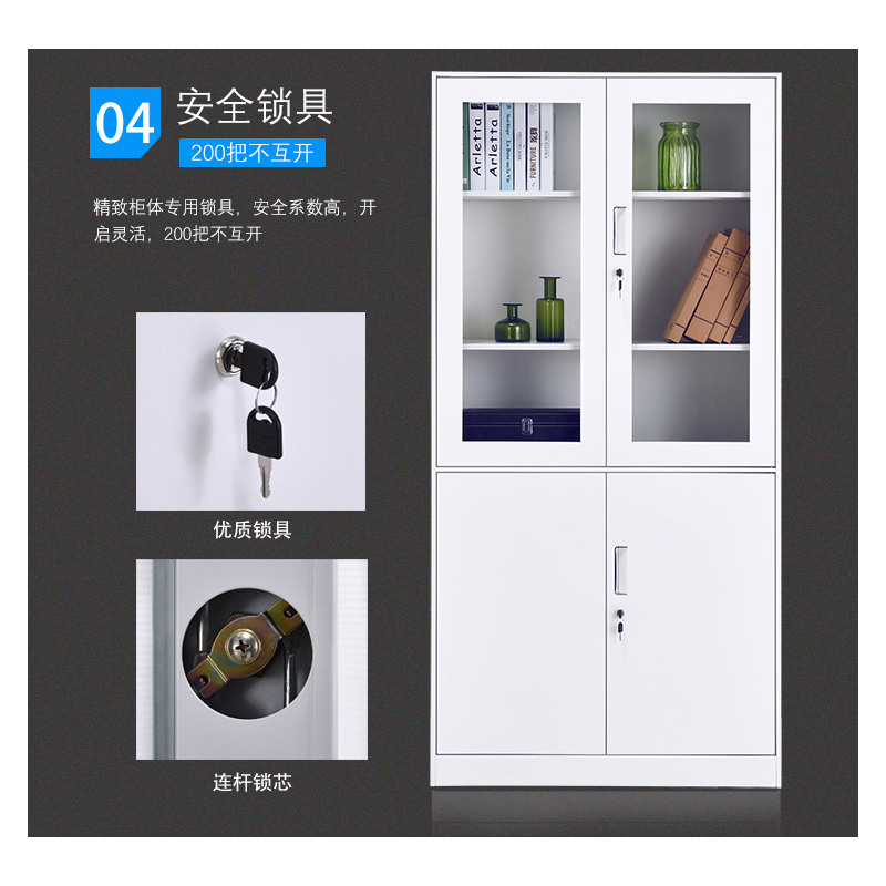 【洛偃】等体器械文件柜办公柜钢制铁皮柜资料柜档案柜储物柜