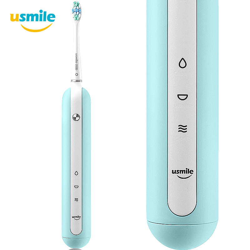 usmile 声波电动牙刷U1 成人充电式声波震动牙刷 软毛声波震动自动牙刷 沁蓝
