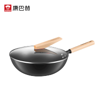 康巴赫米纹铁锅炒锅无涂层精铁32cm炒菜锅少油烟电磁炉燃气灶明火通用