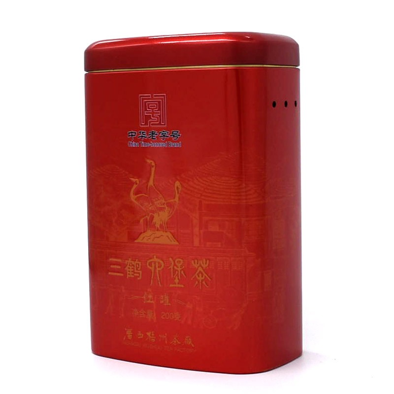 [中华老字号]三鹤六堡茶 广西梧州茶厂 红罐 200g 特级黑茶散茶熟茶广西特产 单罐(无手提袋)买2罐送手提袋