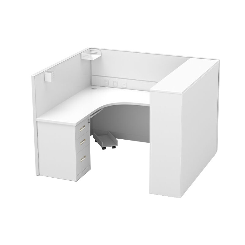 圣斯顿 钢制屏风卡座办公位 S-GD2218 2200*1800*1350mm 白色 套高清大图