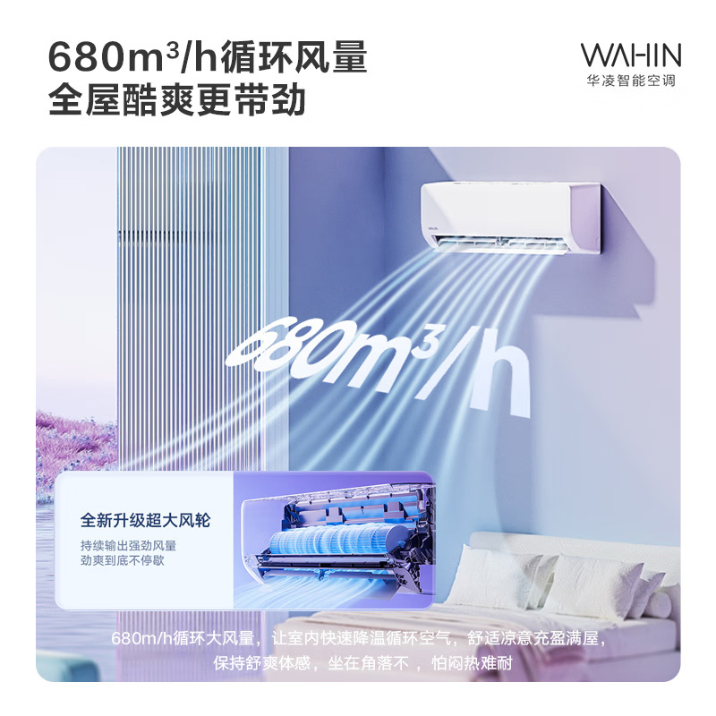 华凌 空调挂机 小冰棒 大1匹 新一级能效 变频冷暖 壁挂式节能空调26N8HA1Ⅱ 含基础安装(3米铜管)(单位:台)