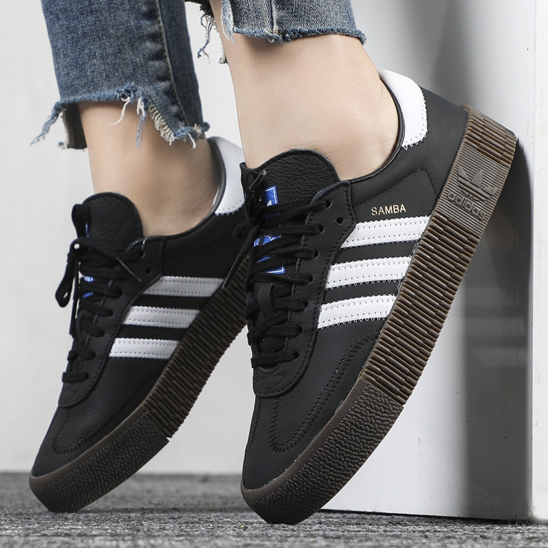Adidas/阿迪达斯三叶草 女鞋21新款舒适低帮厚底松糕休闲鞋板鞋 B28156