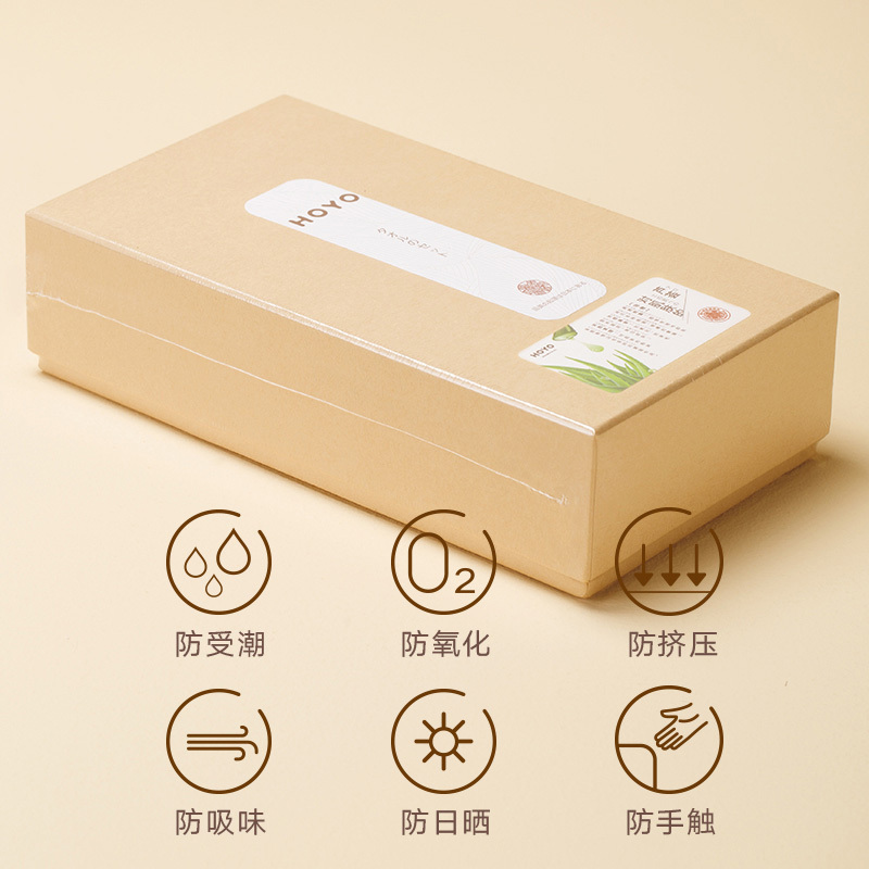 HOYO毛巾套装柔软吸水芦荟简致礼盒2件套湛蓝浅粉JP8048高清大图