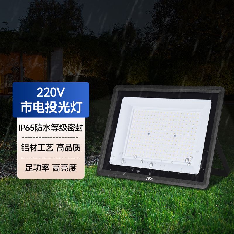 雷士照明220V户外市电投光灯大功率LED灯照明IP65防水工地庭院灯高清大图