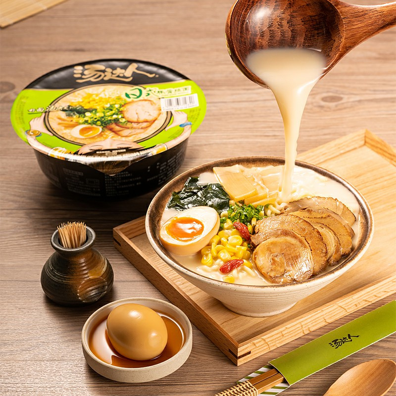 统一 汤达人方便面泡面代餐速食夜宵主食碗面日式豚骨拉面130g*6碗