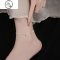 JiMi法曼娜同款925银银波光粼粼莫桑石脚链手链女不掉色简约520礼物