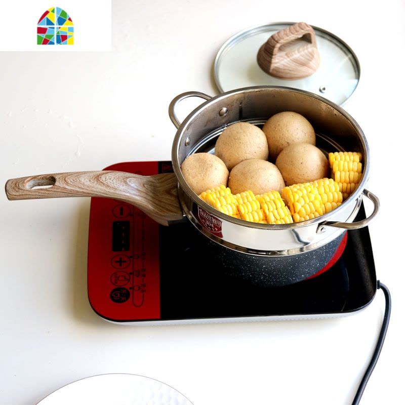 不粘锅小锅子宝宝辅食锅婴儿煎煮一体锅小汤锅泡面锅小奶锅 FENGHOU 18麦饭石奶锅1.8L(无盖)图片