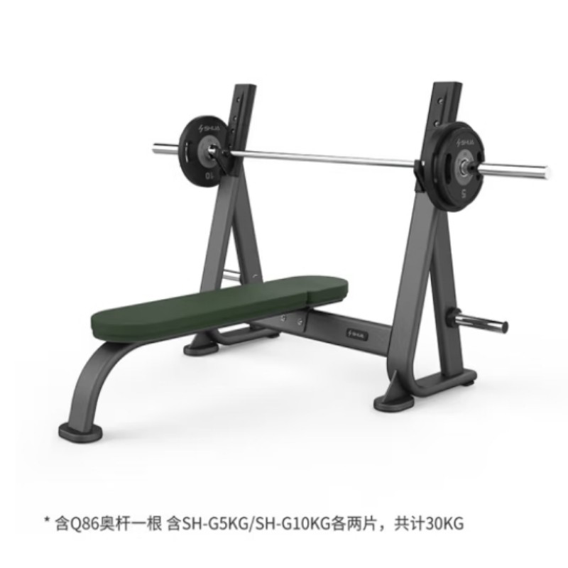 舒华平卧举重床(配套杠铃片30公斤含杆) SH-G6871高清大图