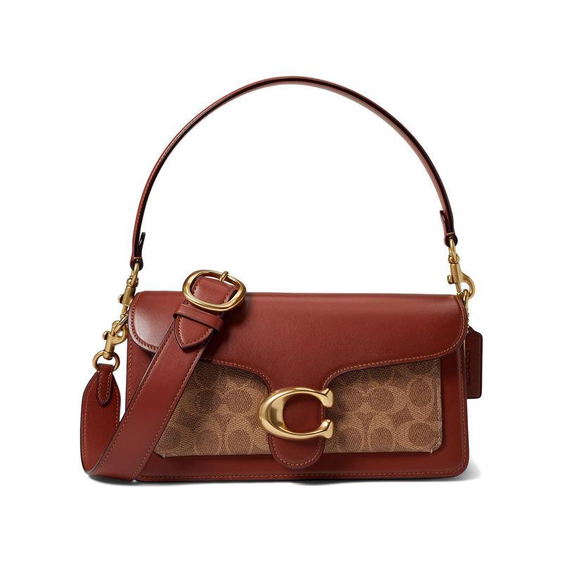 蔻驰coach奢侈品印花coatedcanvassignaturetabby单肩包26