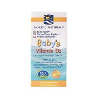 挪威小鱼(Nordic Naturals)进口婴幼儿儿童维生素D3滴剂 4ml/瓶装 15天以上婴幼儿