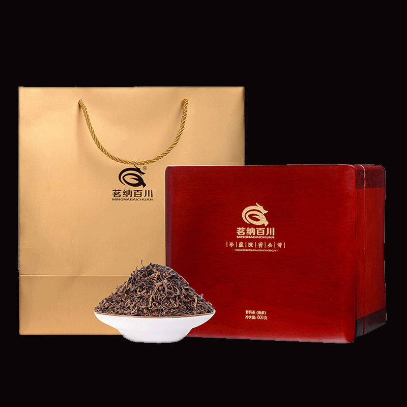茗纳百川 茶叶 云南普洱茶 熟茶 散茶 特级 茗茶 08年宫廷芽尖 珍藏陈香金芽600克