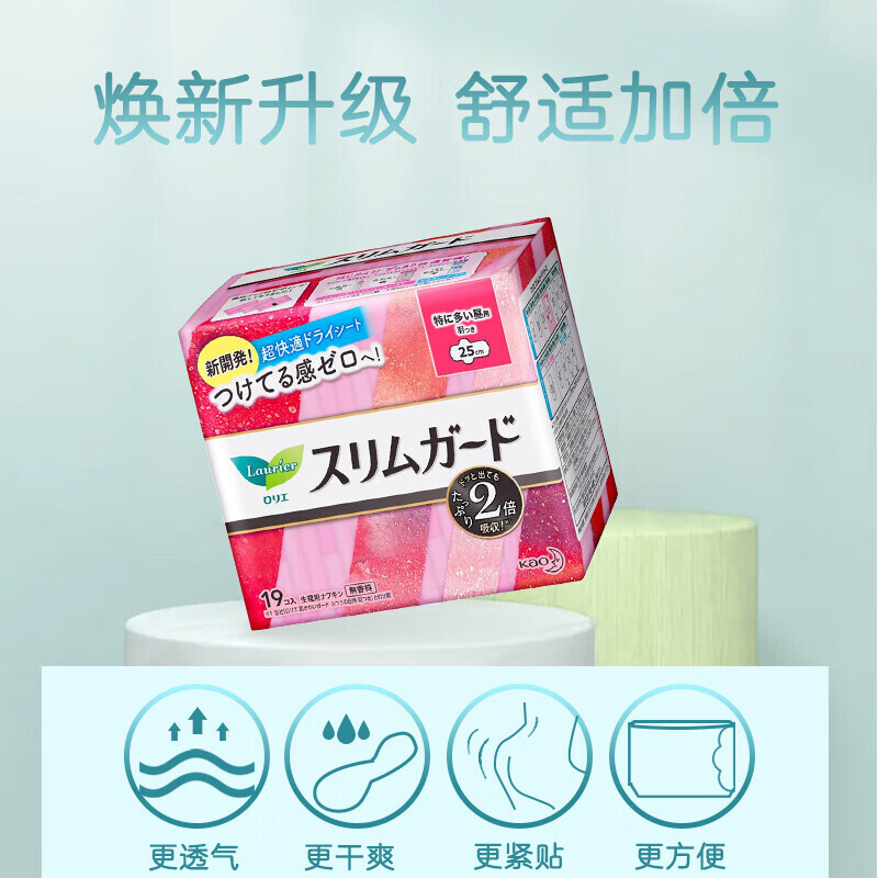 花王乐而雅日用安心卫生巾组合装[HWW41109]25cm*19*3包高清大图