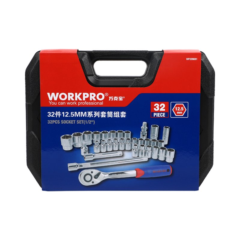 万克宝 32件12.5MM系列套筒组套 WP209081 套高清大图