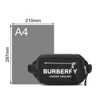 预订 BURBERRY 博柏利 徽标印花 ECONYL 腰包 斜挎包8021089 银扣