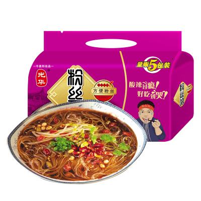 今麦郎方便粉丝 光华粉丝馆酸辣粉丝五连包 袋装粉丝 98g*5小袋