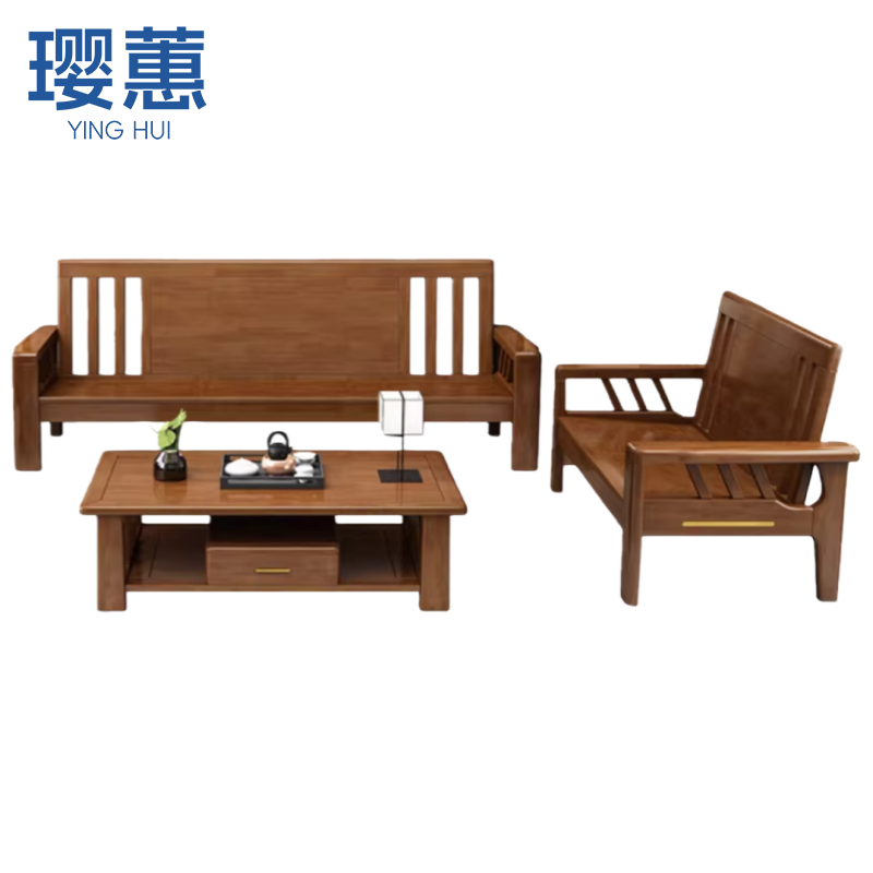璎蕙 木沙发2+3 套高清大图