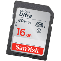 【免邮】闪迪(SANDISK)16G SD卡(CLASS10)SDHC存储卡(80M/S)微单相机内存卡存储卡