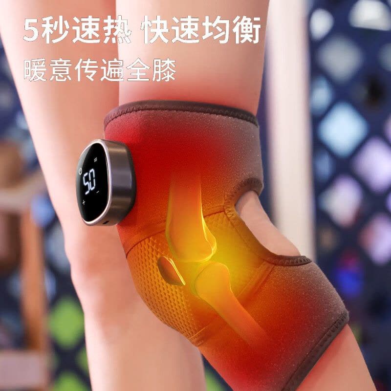 践程腿部按摩器电动加热膝盖理疗仪热循环保暖关节炎老寒腿膝盖宝HQ-10 棕色图片