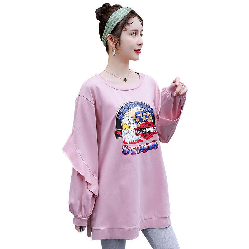 迪鲁奥(DILUAO)孕妇装春秋装大码时尚孕妇卫衣套装秋冬季韩版中长款孕妇上衣图片